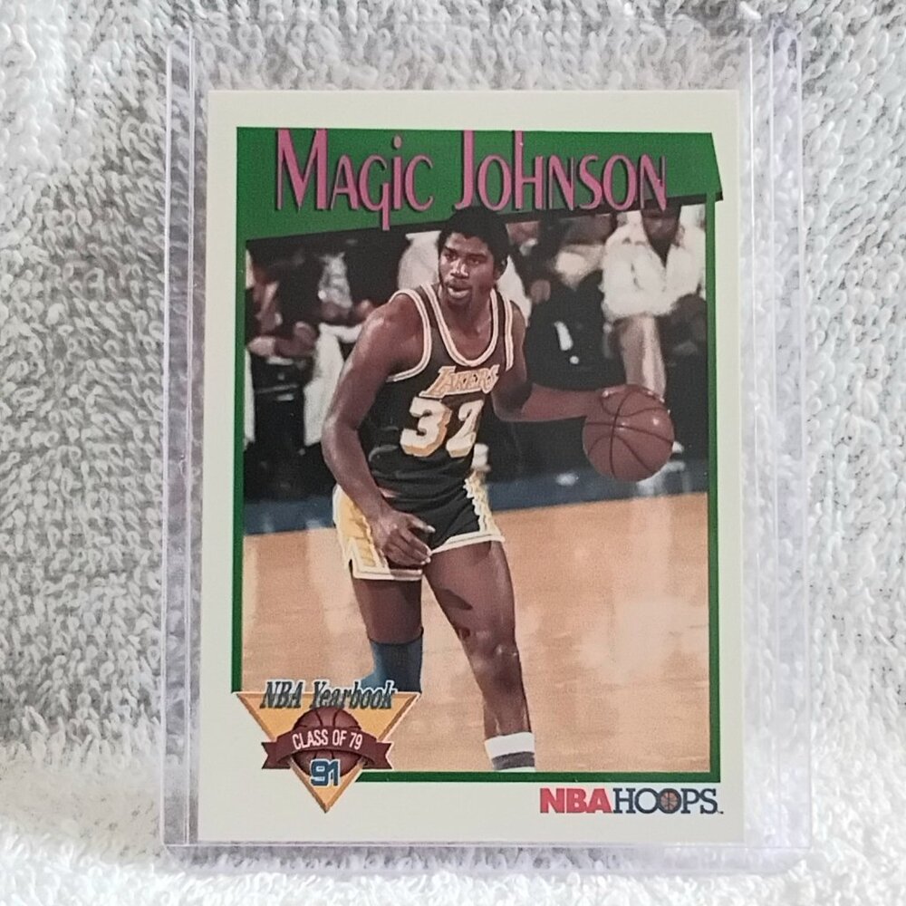 5/$20 Mint 1991 NBA Hoops Magic Johnson Yearbook Class of '78 NBA Card 321!!